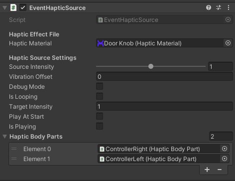 EventHapticSource Example