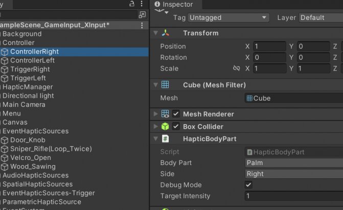 HapticBodyPart - Palm Lower Part of GameInput Controller