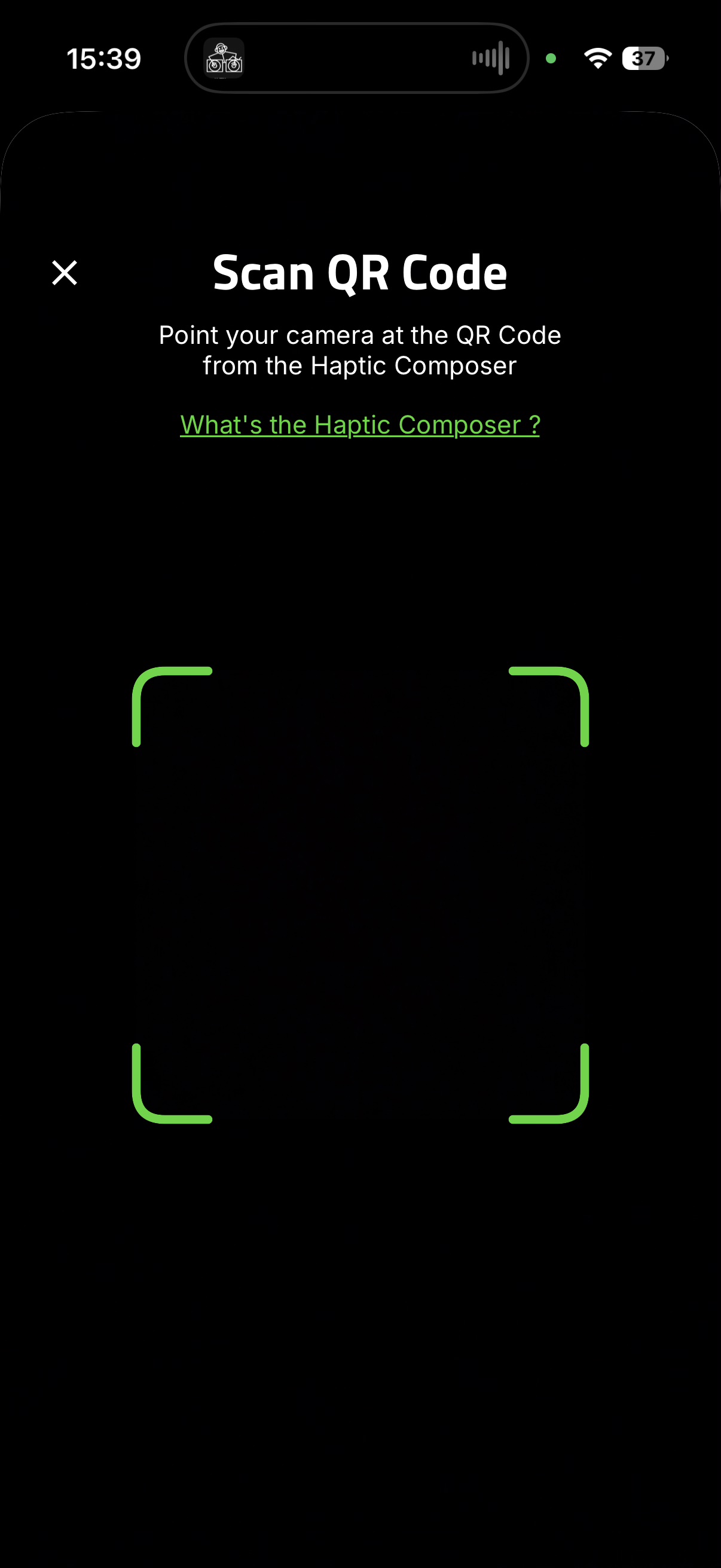 Scan QR Code screen