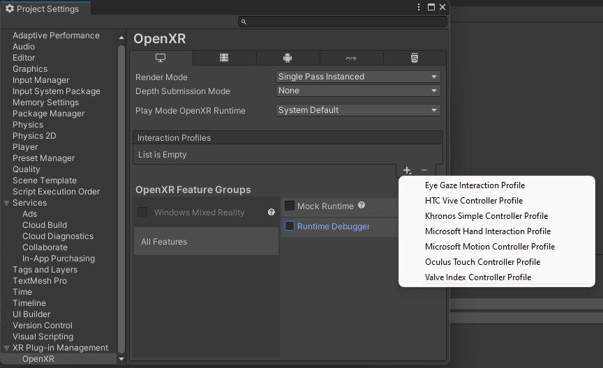 OpenXR Interaction Profiles