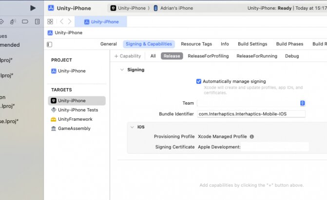 iOS Sign App and Update Settings