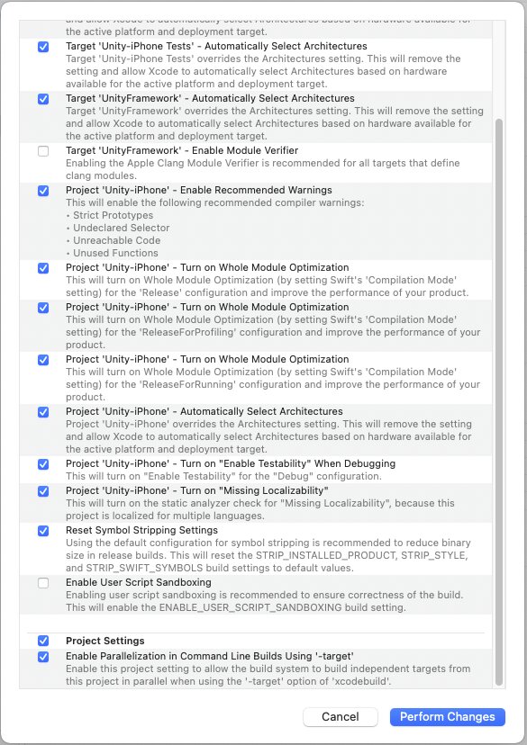 iOS Update Recommended Settings