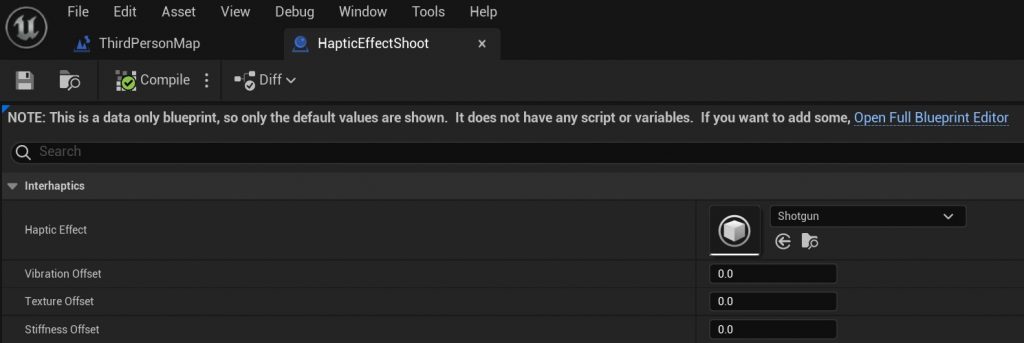 Haptic Source Blueprint Editor