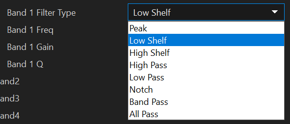 Late Reverb Parameters